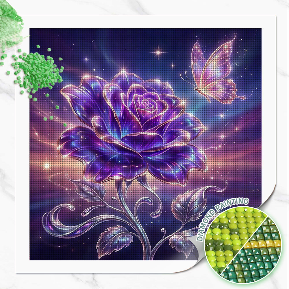 Resin Art For Rose - Huacan Pełny Kwadratowy/Okrągły Obraz Diamentowy Róża