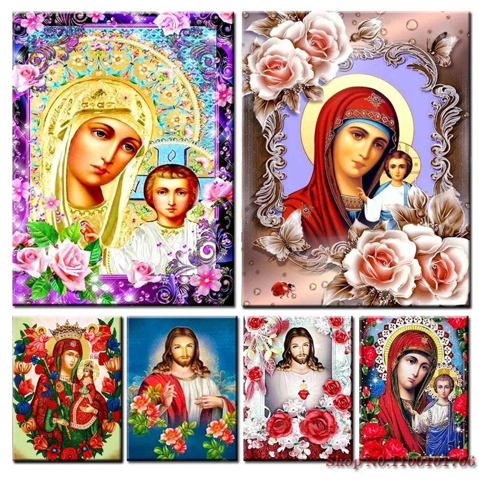 Resin Art Mary - 5D DIY Diamentowe Malowanie Ikona Matki