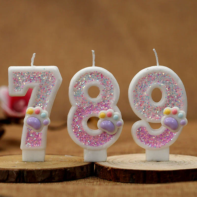 Resin Art Alphabet - Kreatywny Śliczny Kot Łapa Numer Tortu
