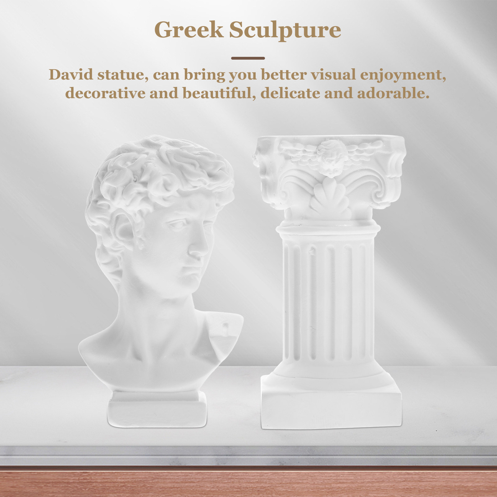 Resin Art Home Decor - 1 Zestaw Żywicznych Statuetek Dawida, Rzymska