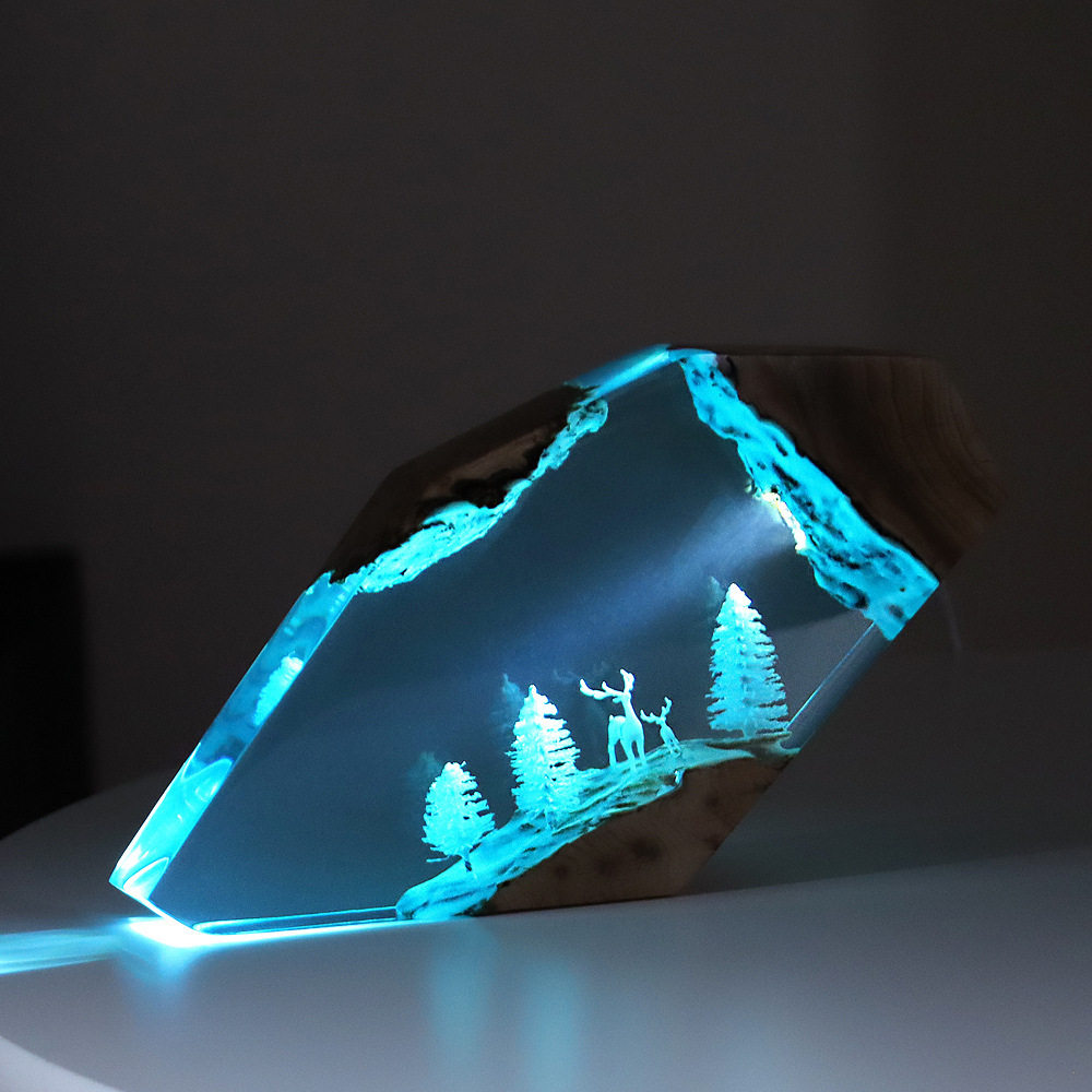 Resin Art Home Decor - Leśna Wróżka Jeleń Ozdoba na Biurko