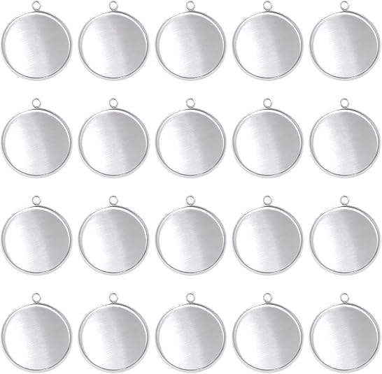 20 sztuk okrągłych bazy z nier – Bezels Pendant Resin recenzja i cena