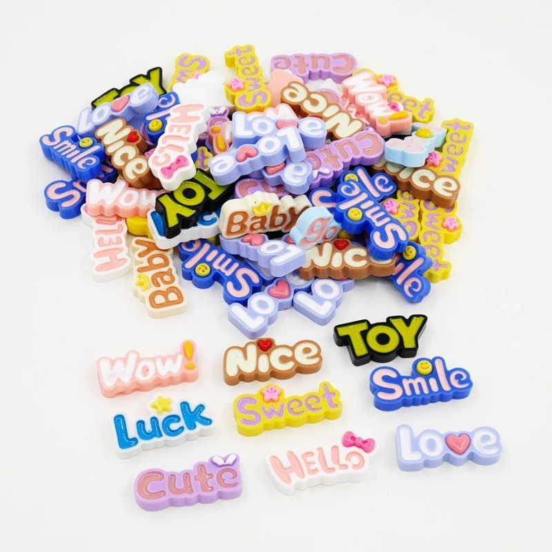 10 szt. Śliczny płaski tył Wow – Resin Art Alphabet recenzja i cena