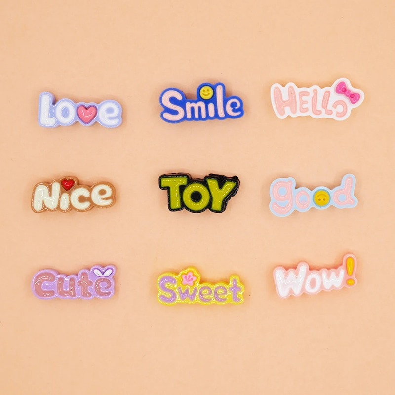 10 szt. Śliczny płaski tył Wow – Resin Art Alphabet recenzja i cena