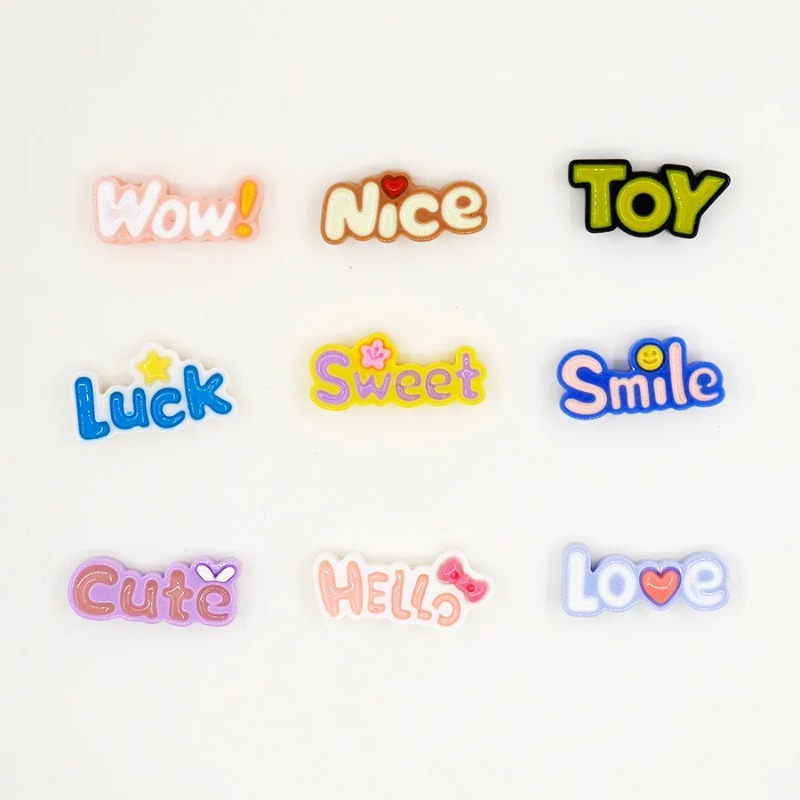 10 szt. Śliczny płaski tył Wow – Resin Art Alphabet recenzja i cena