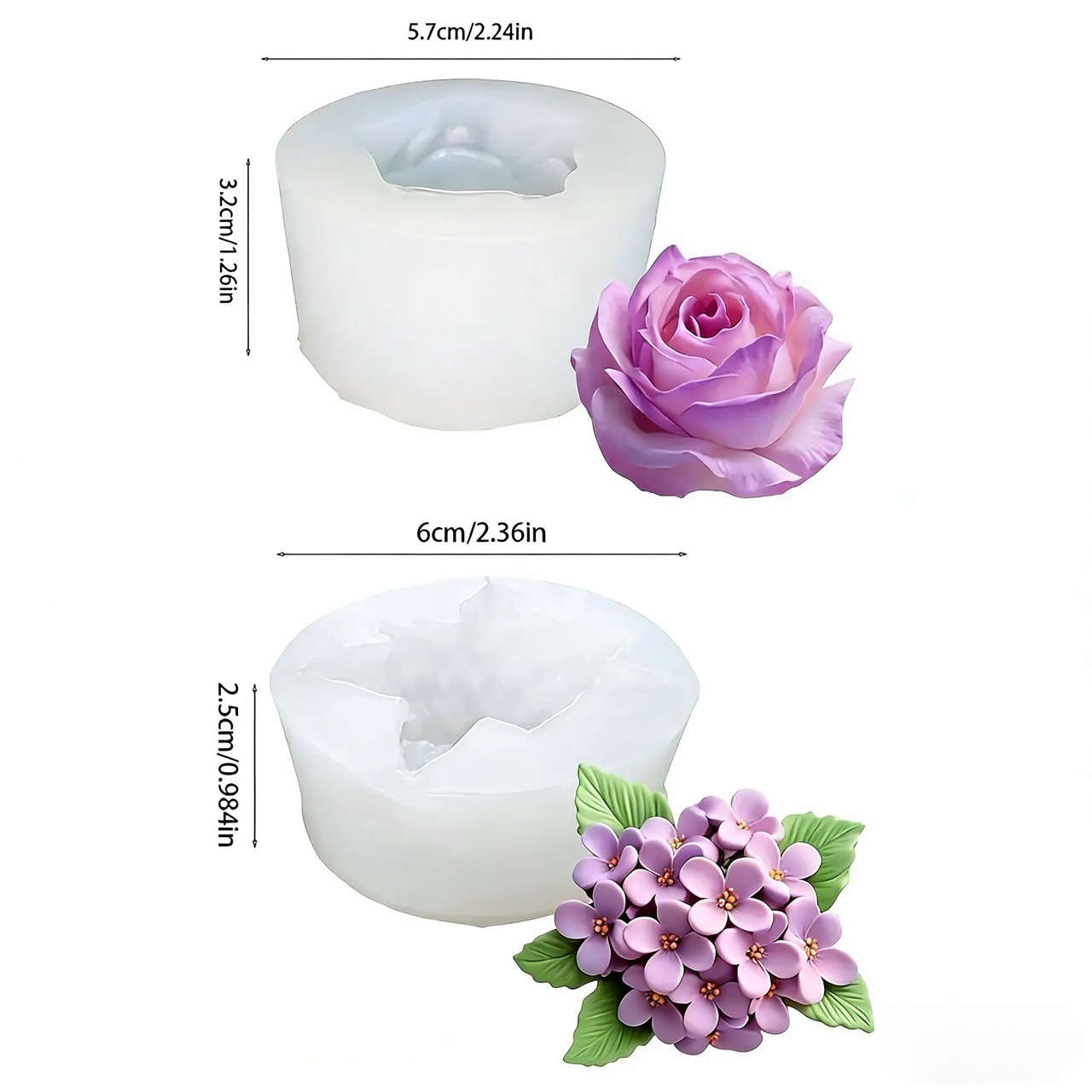 2 sztuki silikonowych form 3D  – Resin Art For Rose recenzja i cena