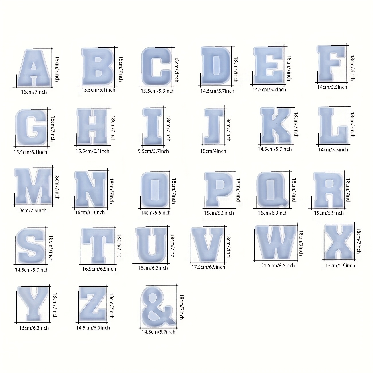 7-calowa forma z żywicy na duż – Resin Art Alphabet recenzja i cena