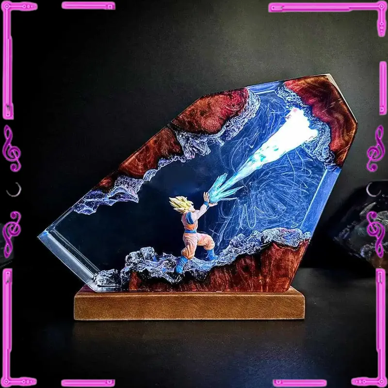 Lampka nocna LED z żywicy epok – Resin Art Goku recenzja i cena