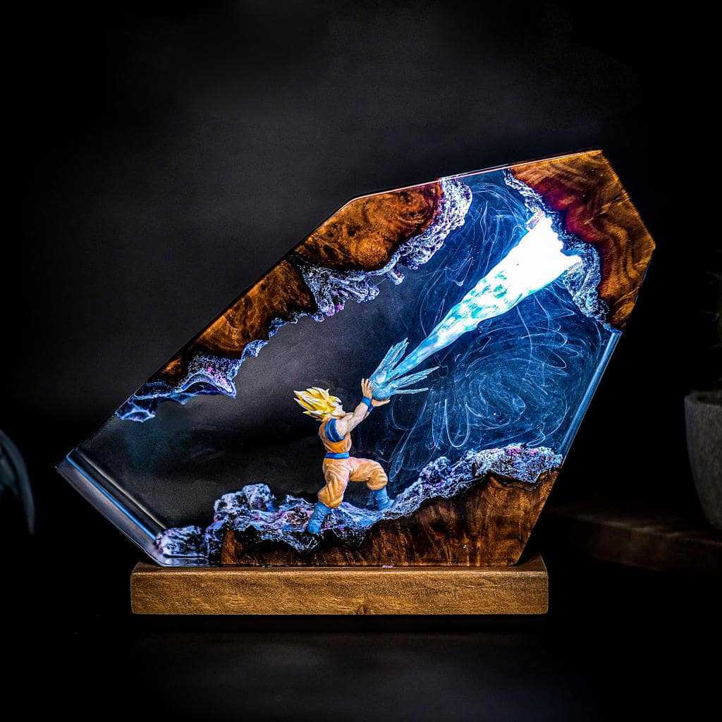 Lampka nocna LED z żywicy epok – Resin Art Goku recenzja i cena