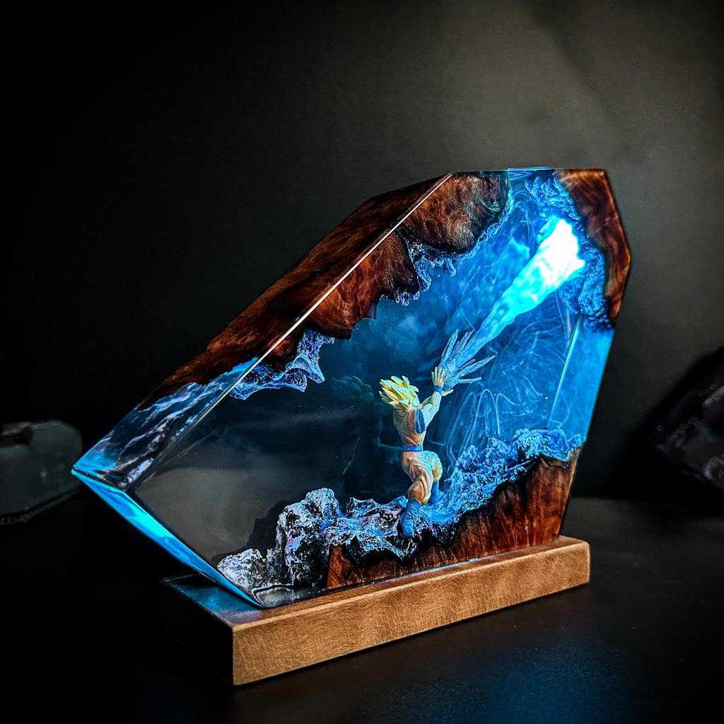 Lampka nocna LED z żywicy epok – Resin Art Goku recenzja i cena