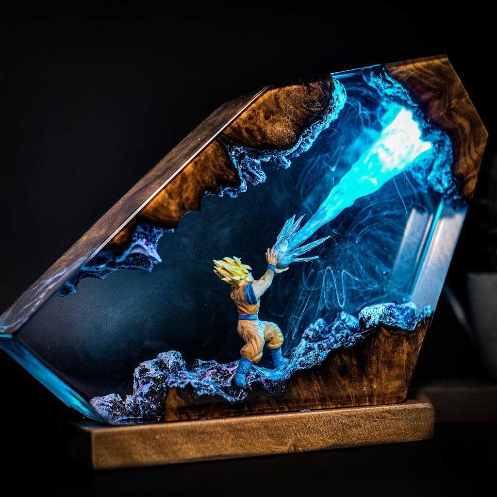 Lampka nocna LED z żywicy epok – Resin Art Goku recenzja i cena